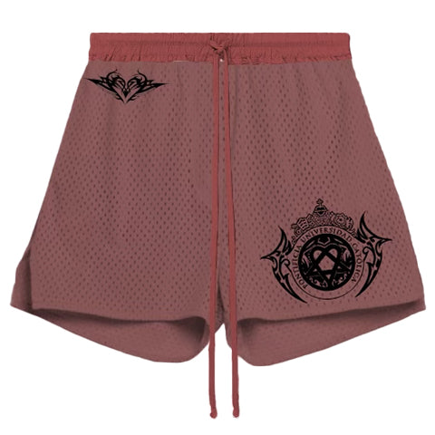 Eternal Red mesh shorts